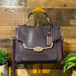 Coach Madison Sadie Flap Purple Y2K Convertible Bag